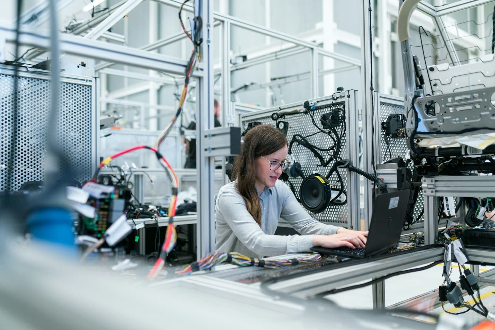 Industrial machinery and technology equipment in a modern facility
