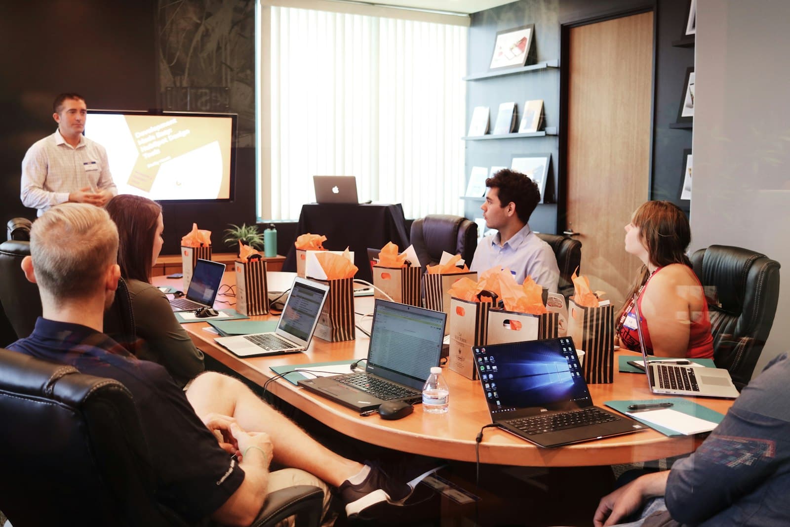 Team meeting to discuss business funding strategies and options